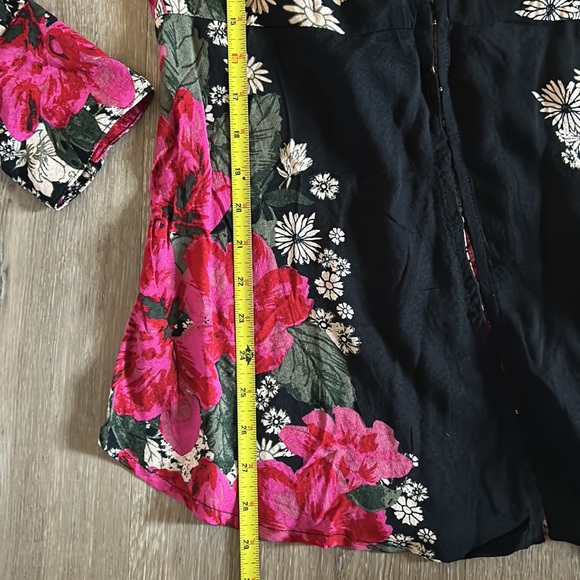 Free People EUC Size M Mikayla Twilight Combo Blouse - Picture 12 of 13